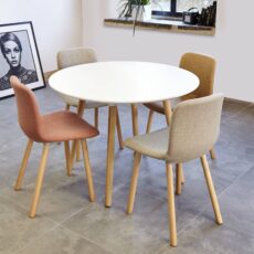 BEN Upholstered Chair on Wooden Legs