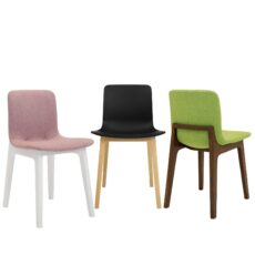 BILL Upholstered Chair on Wooden Legs