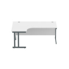Office Left Hand Corner Desk with Steel Double Upright Cantilever Frame (FSC)