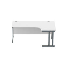 Office Right Hand Corner Desk with Steel Double Upright Cantilever Frame (FSC)