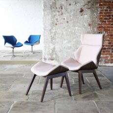 Cascara Chair with Walnut Shell & Wooden Legs