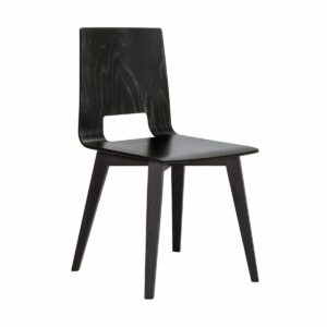 Multiply Wooden Shell Chair on Wooden Legs with Open Back