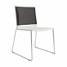 Vice Versa Sled Mesh Back Chair with Plastic Shell