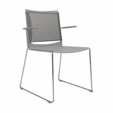 Vice Versa Sled Mesh Back Armchair with Plastic Shell