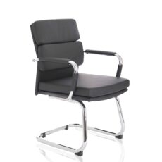 Advocate Medium Back Leather Visitor Office Chair with Arms