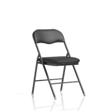 Sicily Black Polyurethane Folding Chair