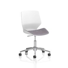 Florence 5 Star Base White Frame Fabric Visitor Chair