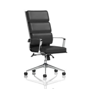 Savoy High Back Executive Black Leather Office Chair with Arms