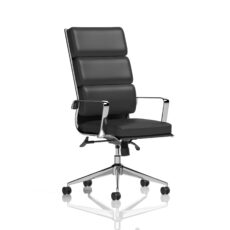 Savoy High Back Executive Black Leather Office Chair with Arms