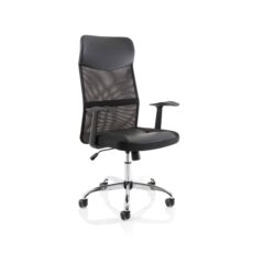 Vegalite High Mesh Back Black Executive Office Chair with Arms