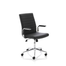 Ezra Medium Back Leather Executive Office Chair with Arms