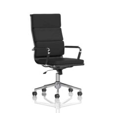 Hawkes High Back Black Leather Executive Office Chair with Arms