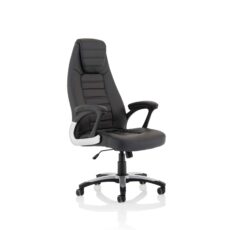 Metropolis High Back Black Leather Executive Office Chair