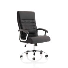 Dallas High Back Black Leather Executive Office Chair with Arms