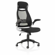 Saturn High Mesh Back Black Executive Office Chair with Arms