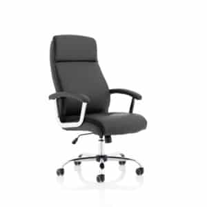 Hatley High Back Black Leather Executive Office Chair with Arms