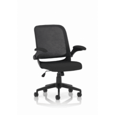 Crew Task Operator Mesh Chair With Folding Arms