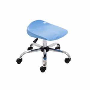 Titan Swivel Junior Stool with Chrome Base and Castors