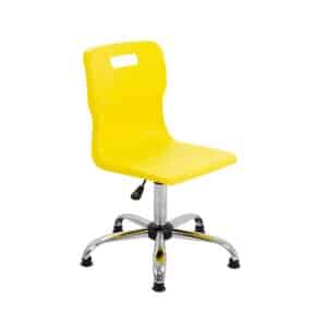 Titan Swivel Senior Chair with Chrome Base and Glides