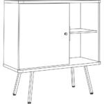 1000w x 460d x 1050h  with Hinged Door