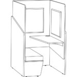 Sitting Pod with Bench RH 1000w x 1000d x 1620h